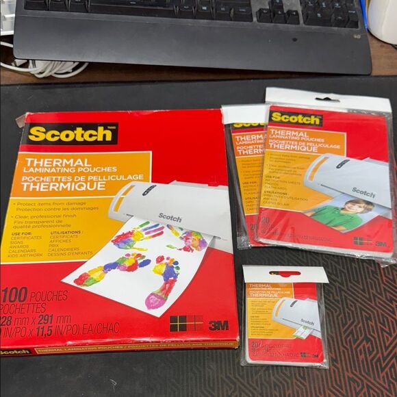 Scotch Thermal Laminating Pouches set of 4 Brand New pack - Picture 1 of 1